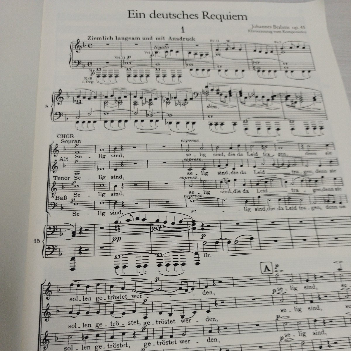 Brahms/Ein deutsches Requiem/fur Soli Chor und Orchester/Klavierauszug Piano Vocal Score_画像4