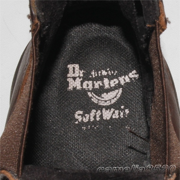 Dr.Martens ドクターマーチン Oates Harvest チェルシー サイドゴア ブーツ 厚底 ヒール ブラウン レザー USL9 UK7 約25.5～26cm 中古 美品_画像3