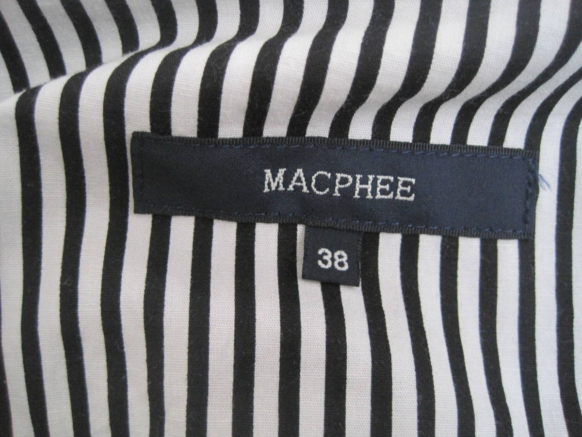＊MACPHEE マカフィー Wジップノーカラー ブルゾン  ネイビー ３８   トゥモローランド の画像5
