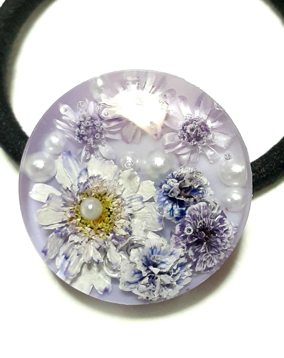 あすつく】 金魚 レジンヘアゴム LEDライトつきキーホルダー+180円