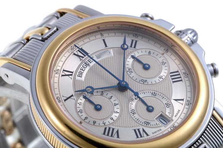 BREGUET ブレゲ マリーン クロノグラフ コンビ オートマチック 3460 SA SS / 750YG メンズ 時計 2010056_画像6