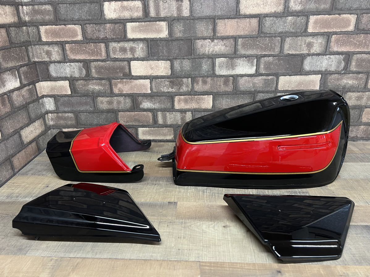 Z400FX タンク外装セット E4B ファイアクラッカーレッド リプロ新品