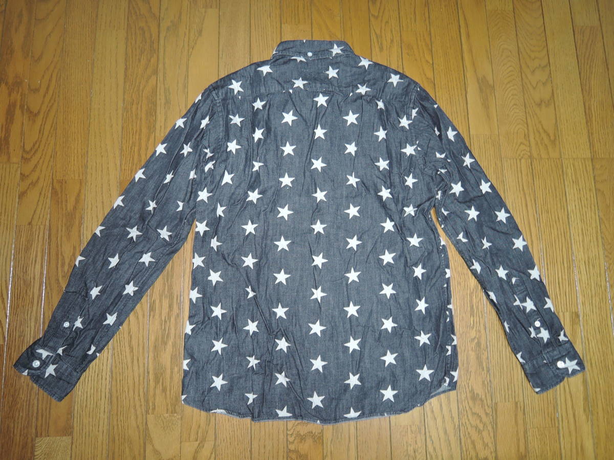 SOPHNET. ソフネット ☆星 ドット柄 デニムシャツ S 長袖 STAR DENIM B.D SHIRT スター 25000 /_画像5