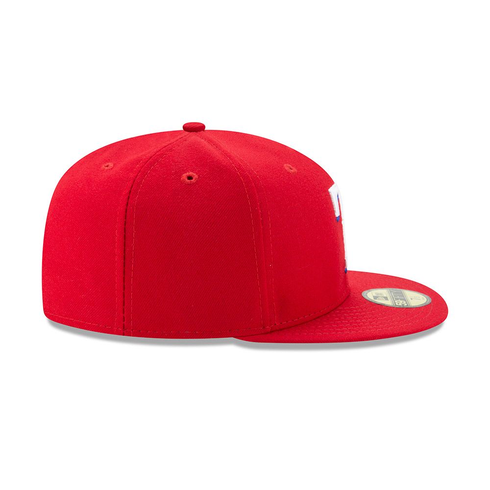 旧モデル USA正規品 「6.7/8」 新品 Newera ニューエラ オーセンティック 59FIFTY 公式モデル テキサス レンジャース RANGERS 赤 ALT_画像4