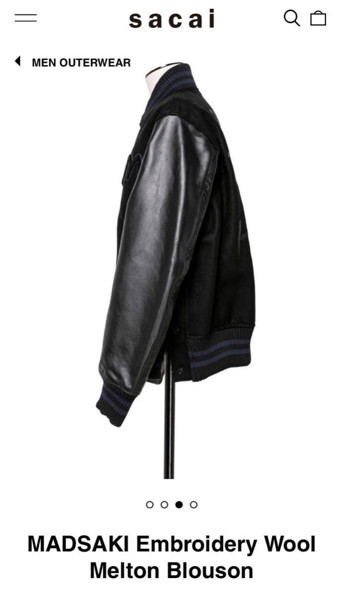 新品未使用 タグ有り sacai サカイ エンブロイダリー ウール メルトン