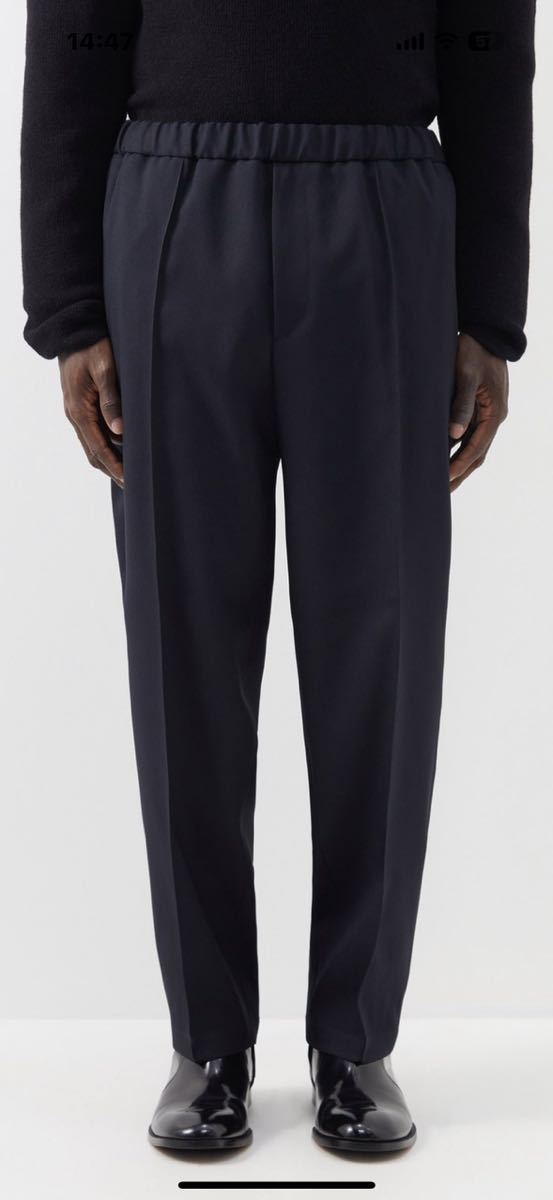 新品 未使用 JIL SANDER TROUSER D 09 AW 20 ALEM 44 NVY ジルサンダー