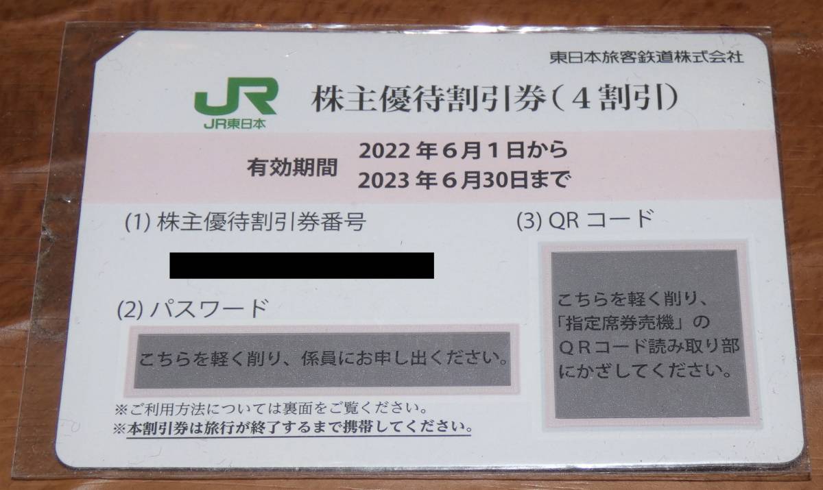 JR東日本　株主優待割引券（4割引）_画像1