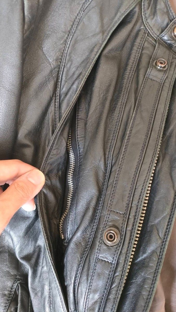 rick owens リックオウエンス レザー ジャケット インターシャ XS