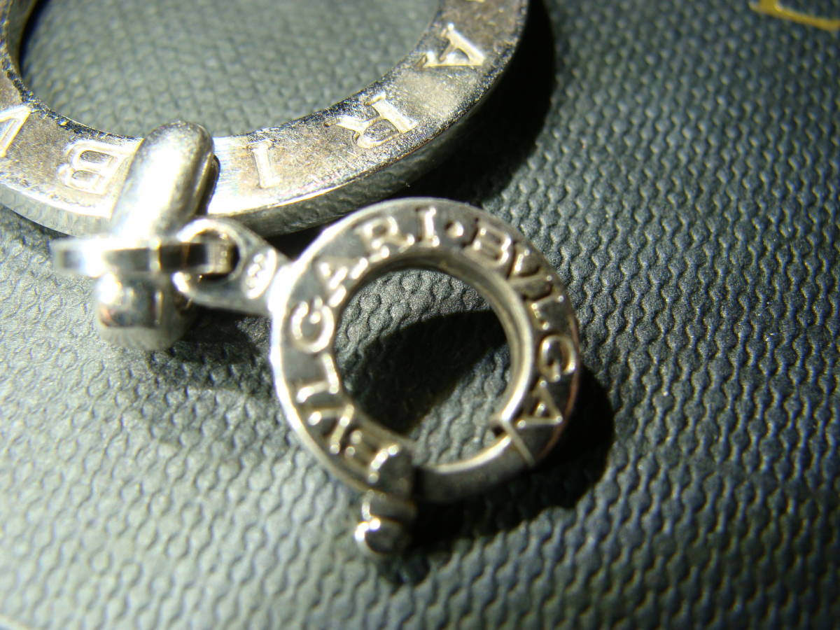 BVLGARI BVLGARY * BB BVLGARY серебряный 925 производства кольцо подвеска очарование верх * зажим 