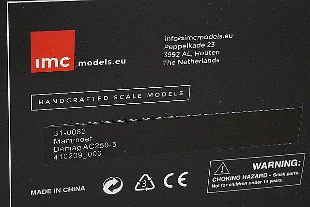 新品 IMC MODELS 1/50 MAMMOET マムート DEMAG AC 250-5 モバイルクレーン 重機 / 建機 31-0083 / 410209_画像8