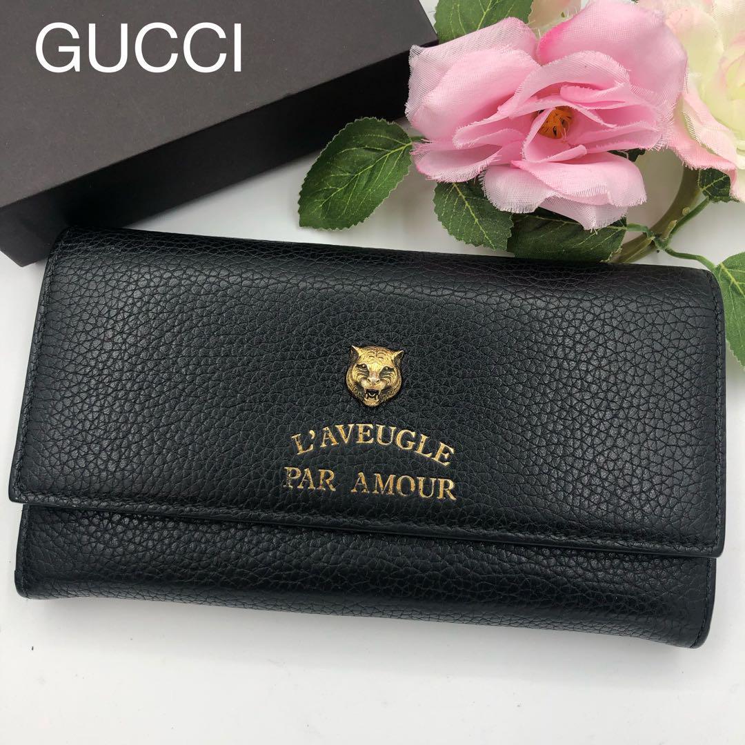 カード Gucci 長財布 黒 レザーの通販 by O.I.O|グッチならラクマ