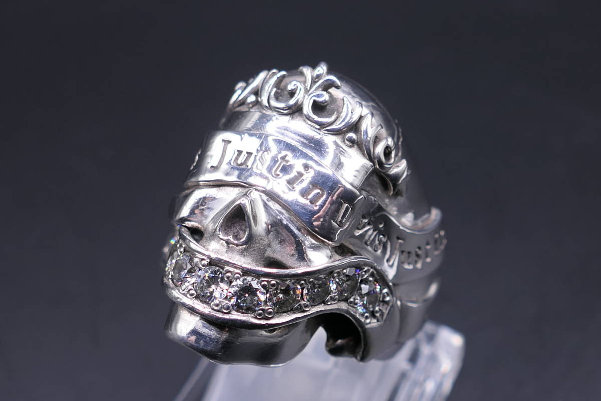 上等な 美品 19号 ジャスティンデイビス スカル リング 指輪 SRJ331