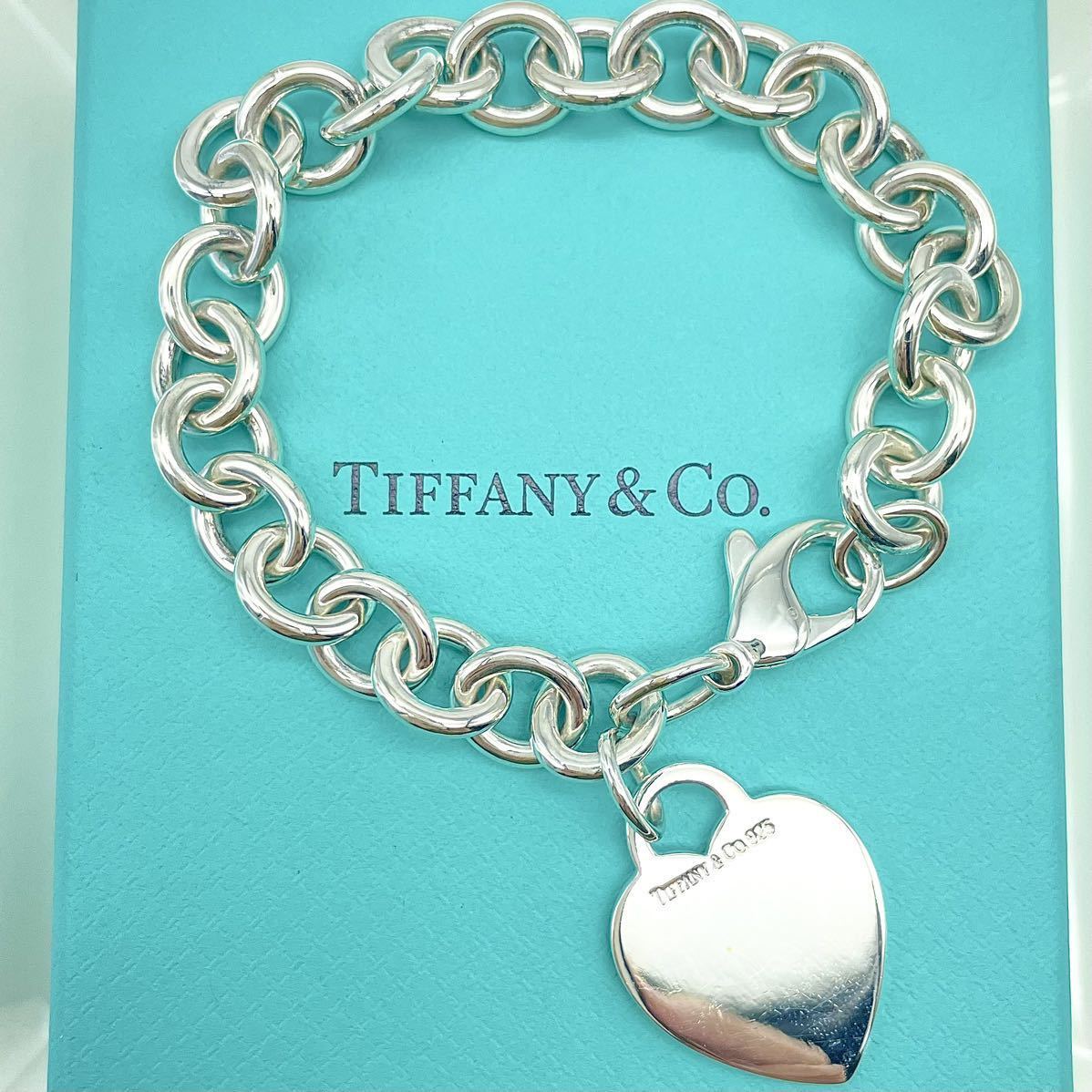 ティファニー TIFFANYCo ハート タグ シルバー チェーン ブレスレット