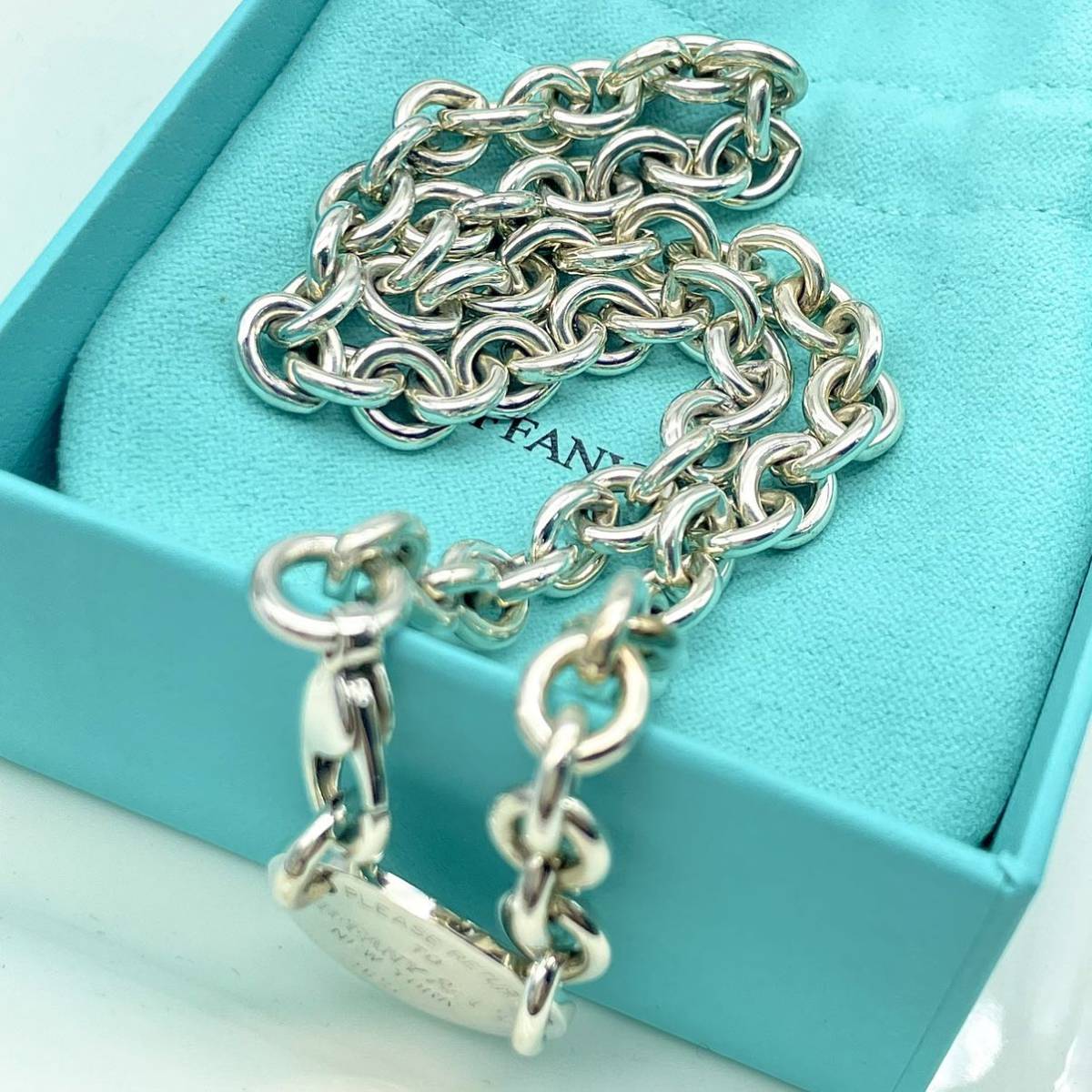 美品】ティファニー TIFFANY リターントゥ オーバル タグ ネックレス