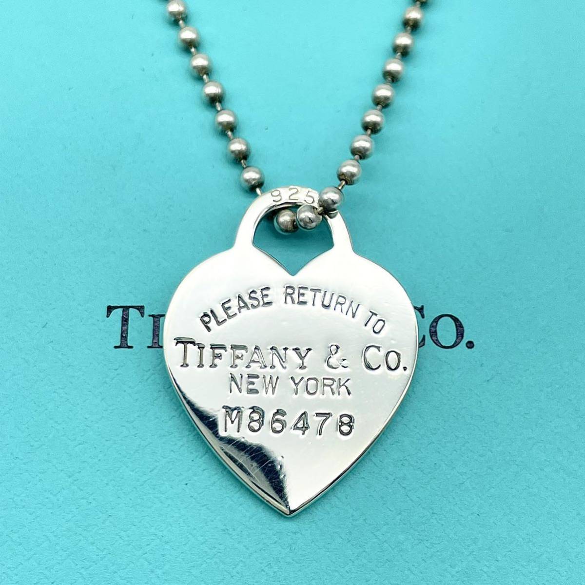 TIFFANYCo. リターントュハート ボールチェーンロングネックレス