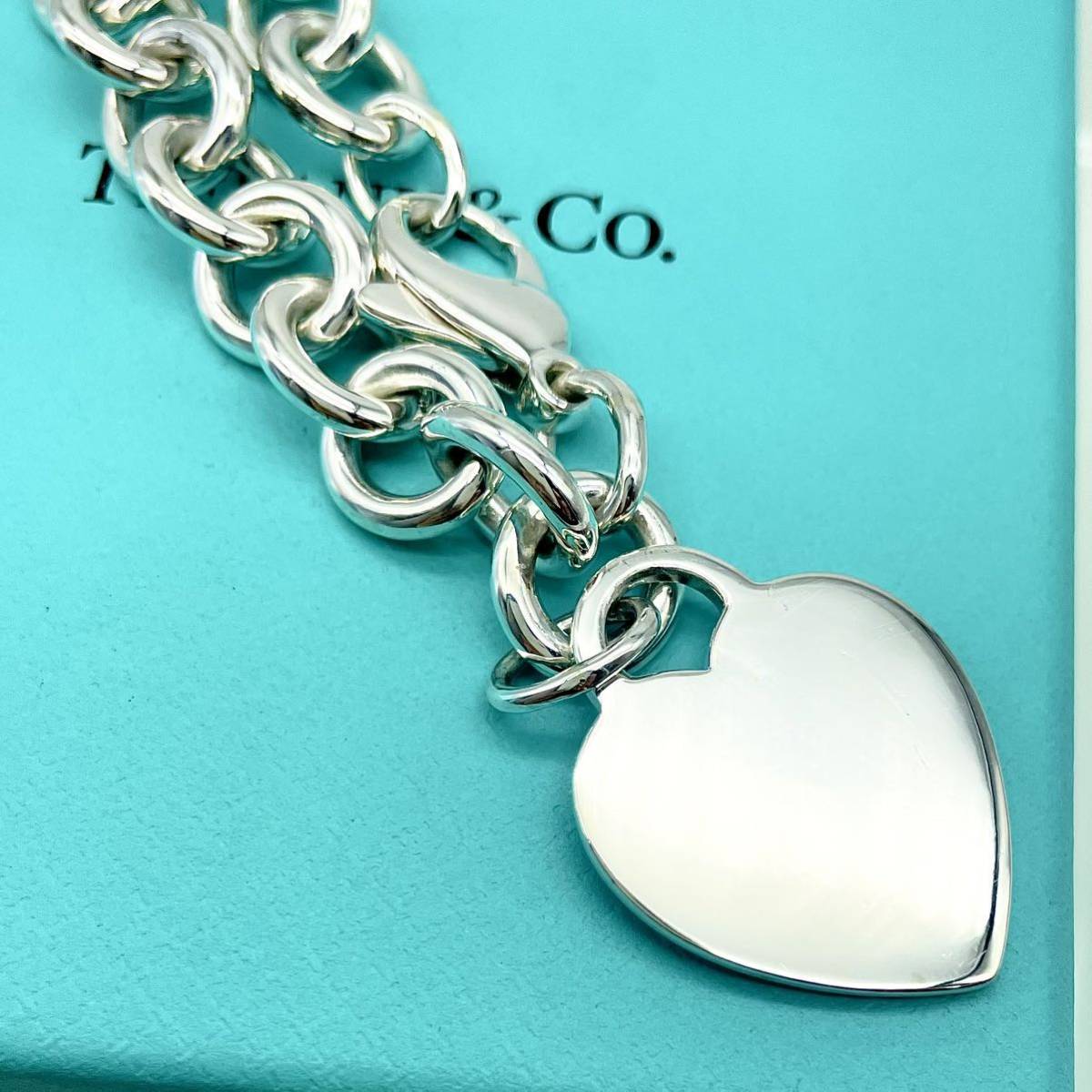 ティファニー TIFFANYCo ハート タグ シルバー チェーン ブレスレット