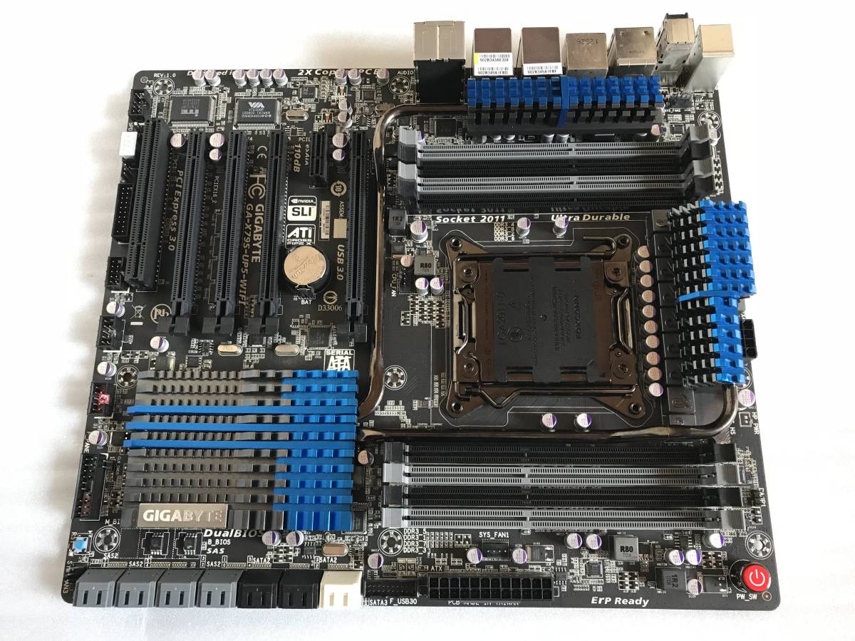 激レアC606チップ採用★美品GIGABYTE GA-X79S-UP5-WIFI LGA2011型Ｃ606チップBluetooth 4.0Wi-Fi付 上位モデル_画像2