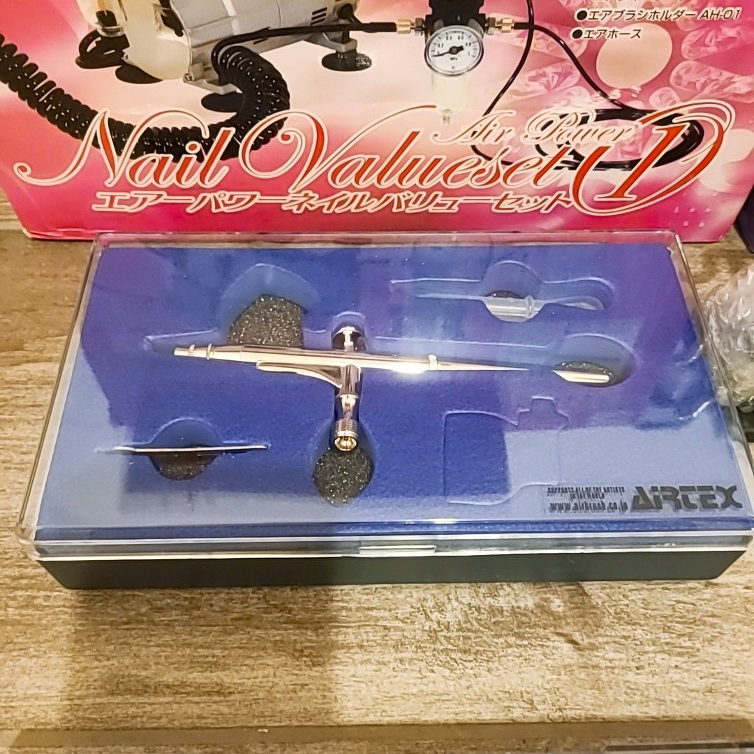 【最終価格】美品&超お買い得セット!AIRTEX エアテックス コンプレッサー APC-001 +エアブラシガン3点おまとめセット