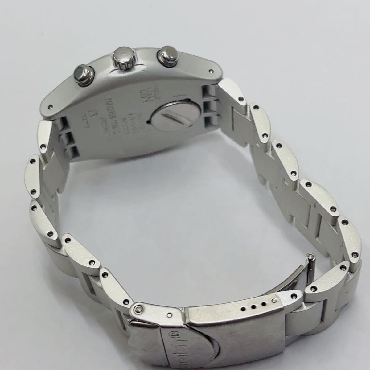 swatch IRONY スウォッチ アイロニー スイス製 腕時計 メンズ腕時計 クオーツ クロノグラフ ブルー文字盤 P107P