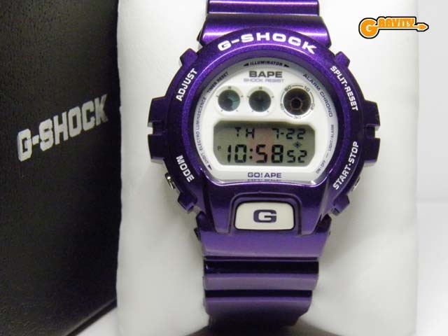 G-SHOCK 買取のGRAVITY◇A BATHING APE(ア ベイシング エイプ)DW-6900　2010年　パープル(紫)プロモーションサンプルモデル CASIO/G-SHOCK
