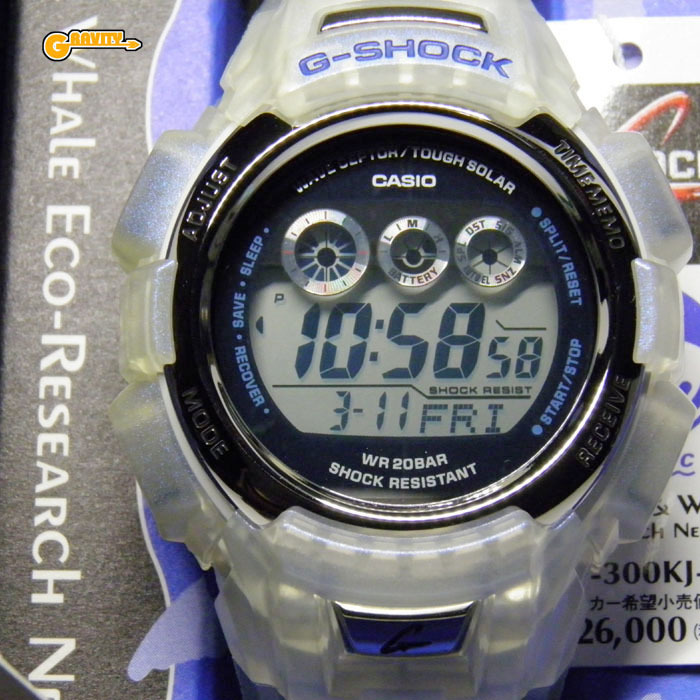 G-SHOCK 買取のGRAVITY◇未使用◇GW-300KJ-7JR イルカクジラ(イルクジ)2003年 電波ソーラーモデル CASIO/G-SHOCK_画像1