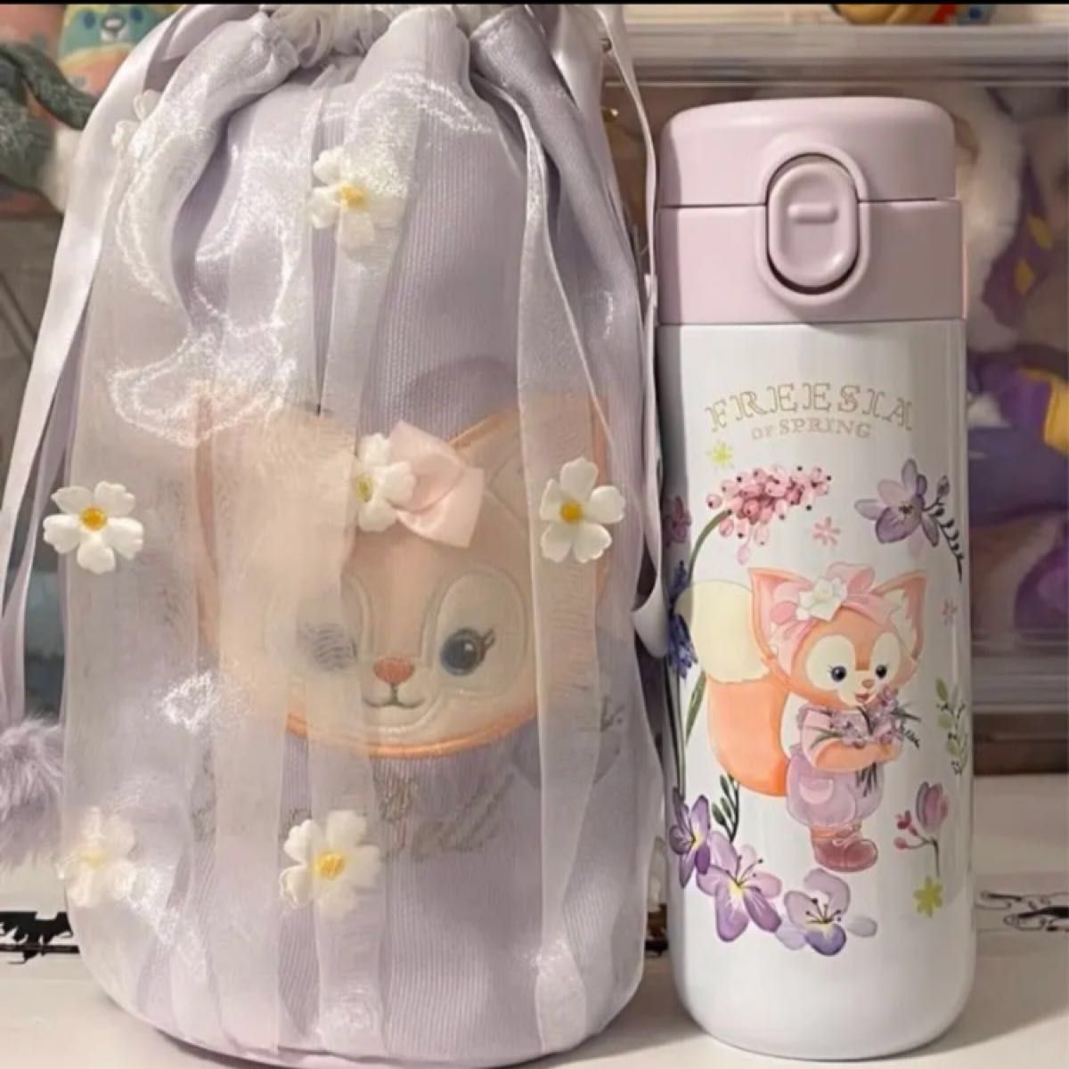 上海ディズニー新作春日リーナベル保温保冷水筒カバー付きセット 上海ディズニー新作春日リーナベル保温保冷水筒カバー付きセット