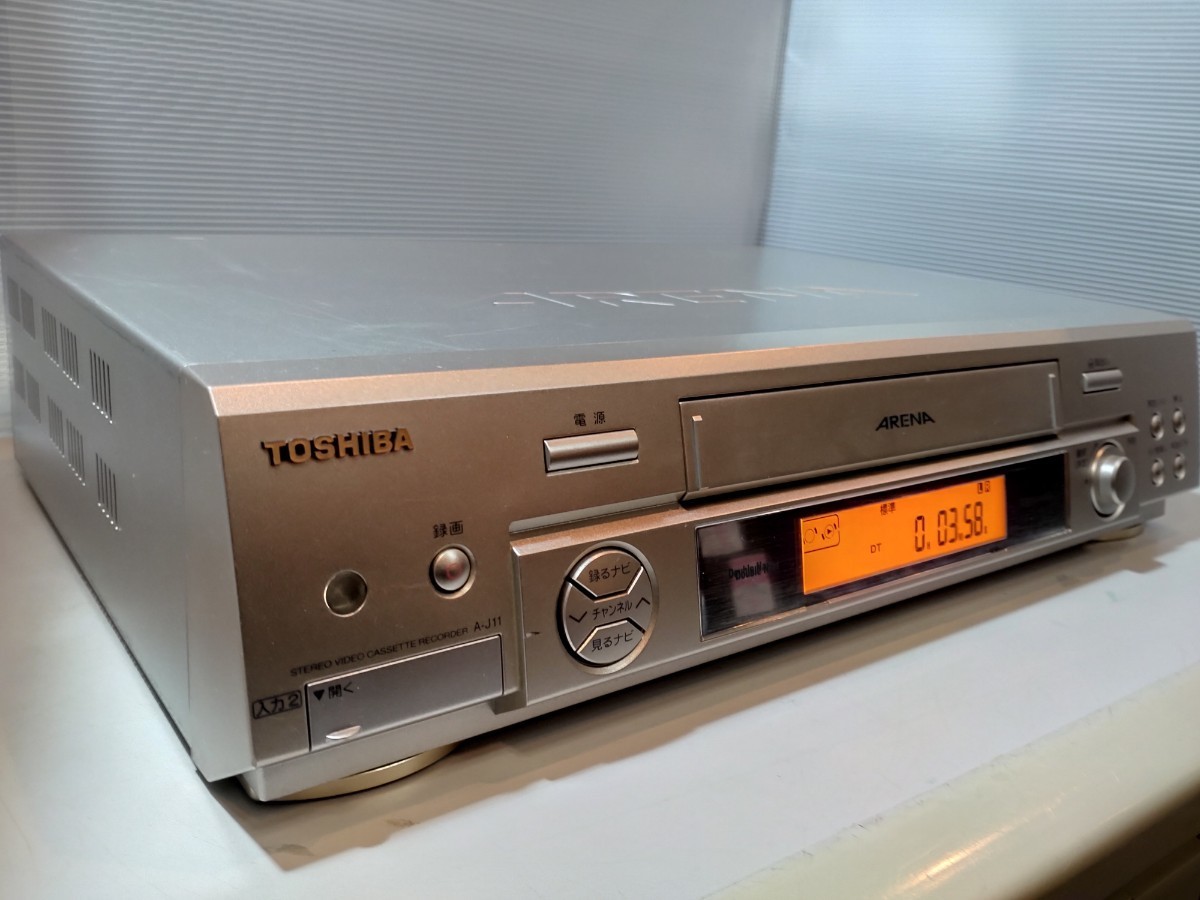 TOSHIBA　VHSビデオデッキ　A-J11　動作品