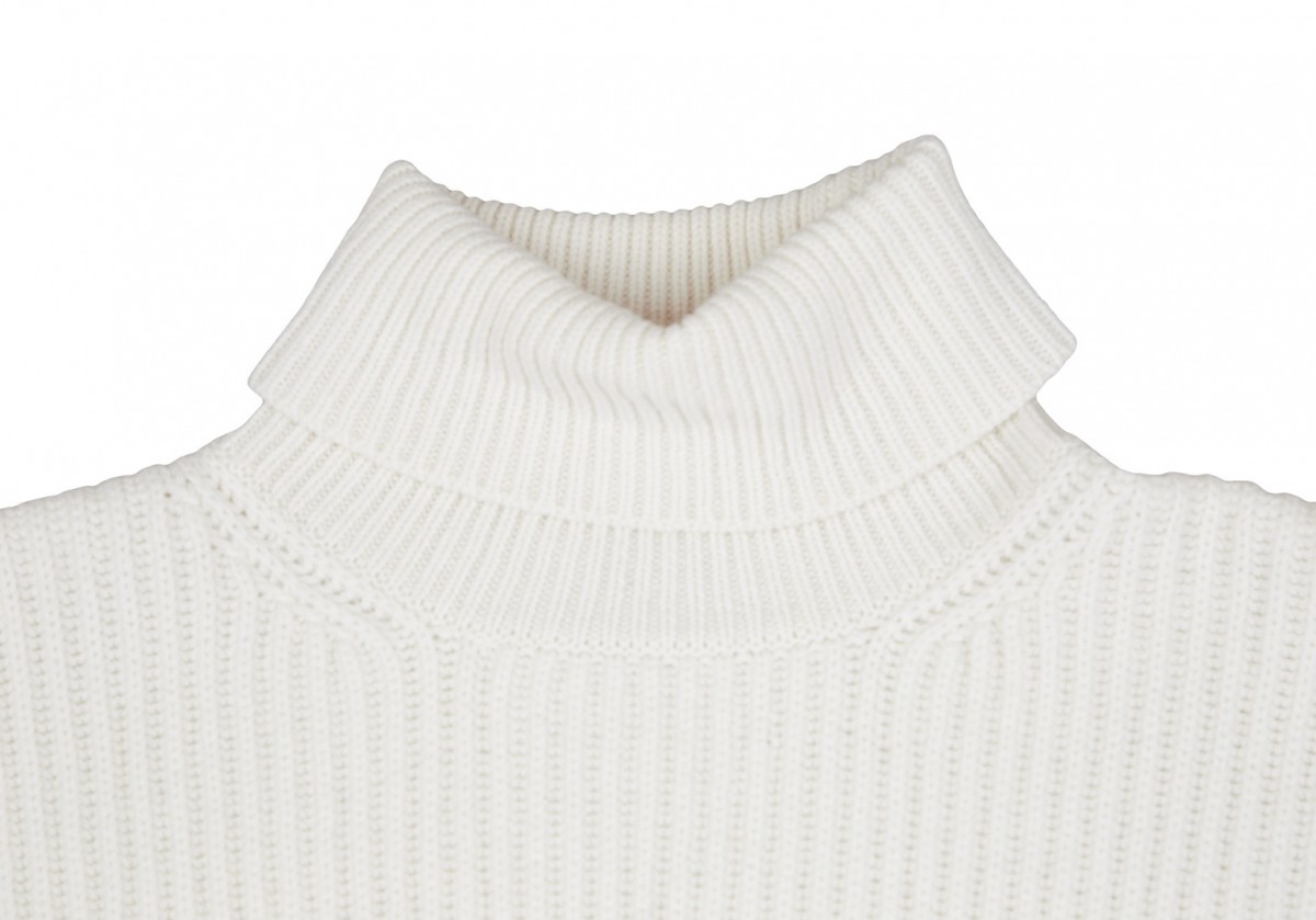  Fendi FENDI wool cashmere sleeve Zucca pattern ta-toru knitted sweater white pink 46