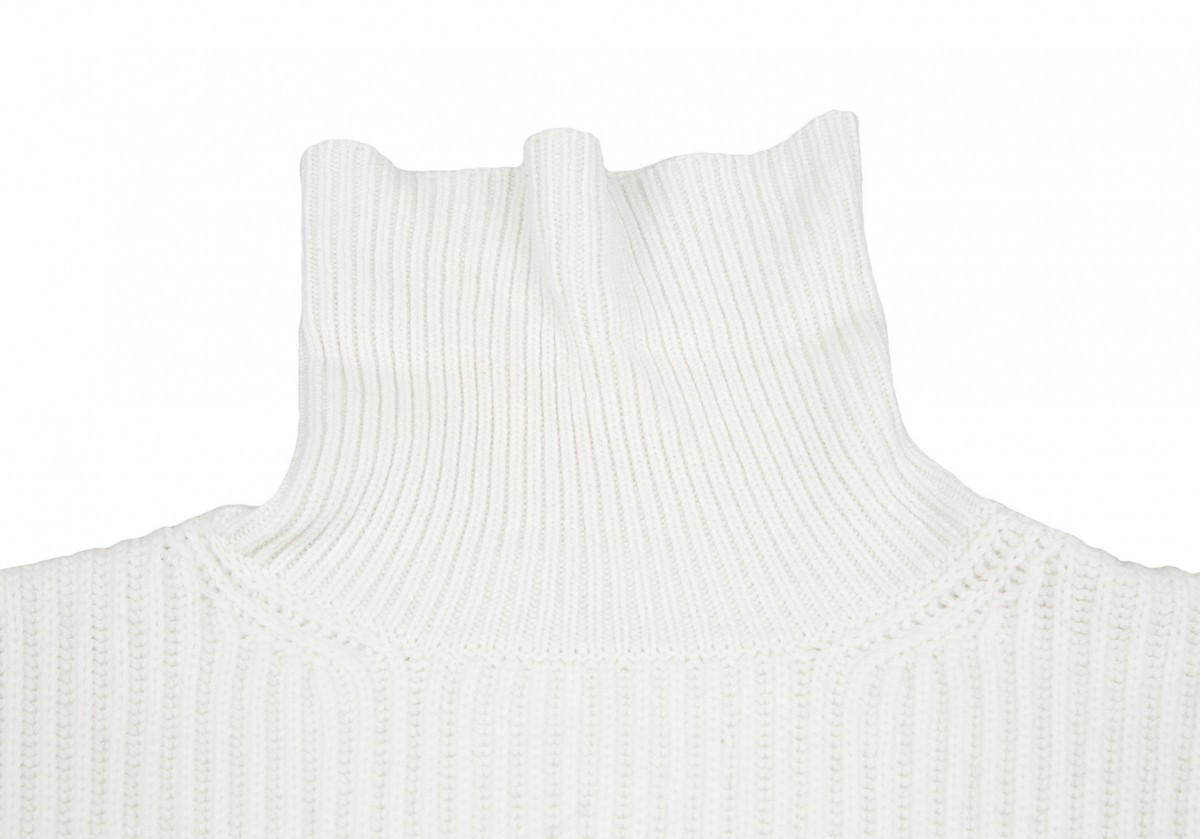  Fendi FENDI wool cashmere sleeve Zucca pattern ta-toru knitted sweater white pink 46