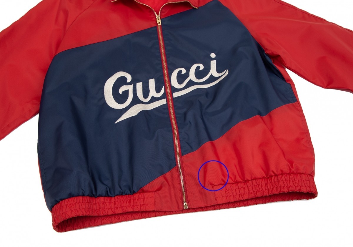 グッチGUCCI ロゴ刺繍ナイロンジャケット 赤紺46 | paradaabogados.com