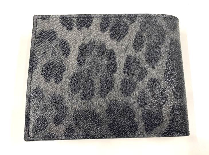  men's Dolce & Gabbana 2.. change purse attaching purse gray Leopard 