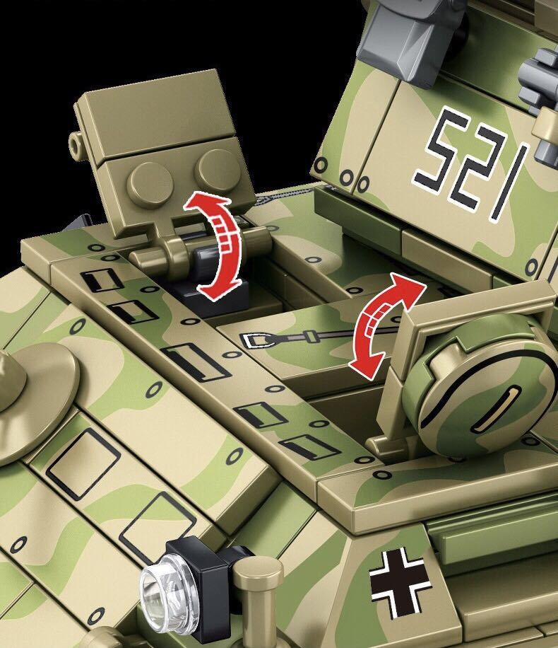 戦車　タンク　ドイツ　V号戦車パンター　ミニフィグ レゴ 互換 LEGO 互換 テクニック フィギュア 858pcs_画像5