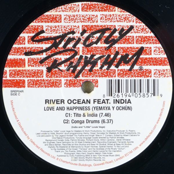 ■River Ocean featuring India｜The Tribal EP (Love & Happiness)＜12' 2007年 UK盤＞2枚組の1枚目欠品_画像6