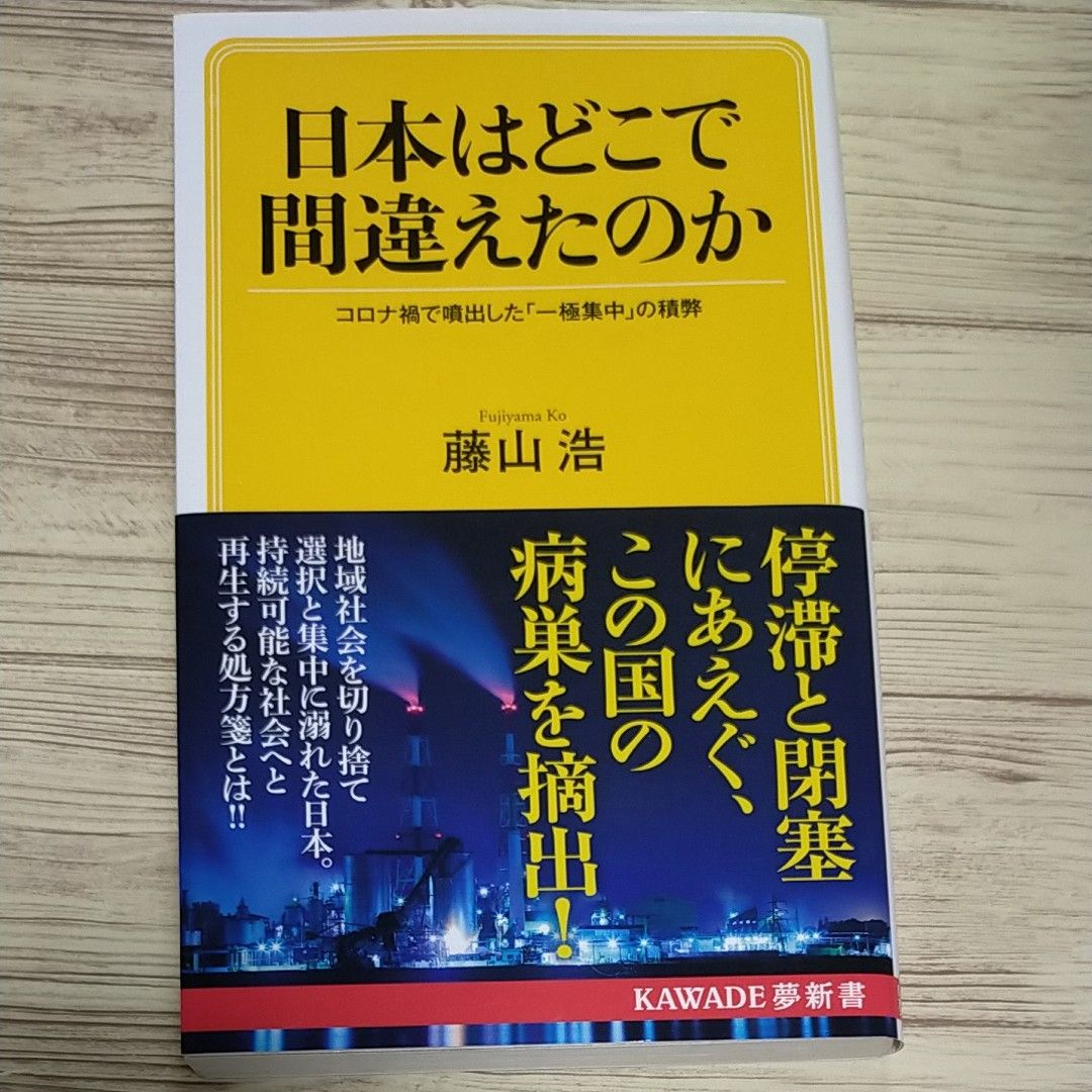 日本はどこで間違えたのか　コロナ禍で噴出した「一極集中」の積弊 （ＫＡＷＡＤＥ夢新書　Ｓ４１３） 藤山浩／著