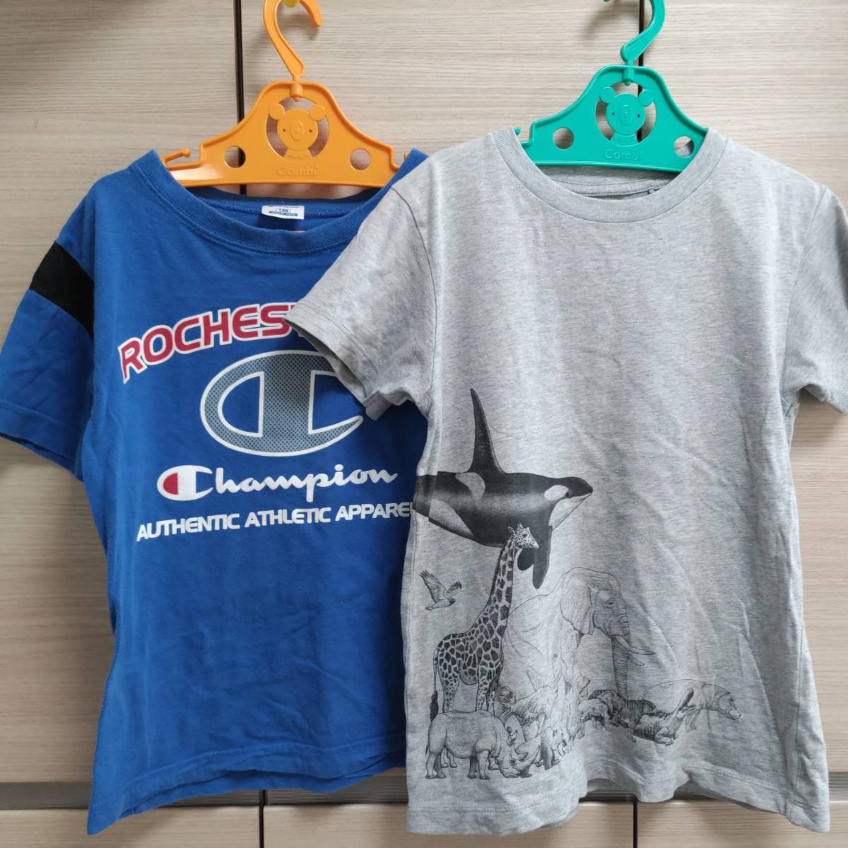 ■ ☆古着☆ 半袖 Tシャツ 130cm 2枚セット / Champion　UNIQLO(UT) チャンピオン ユニクロ まとめ 男子 男児  男の子【子供服・キッズ】