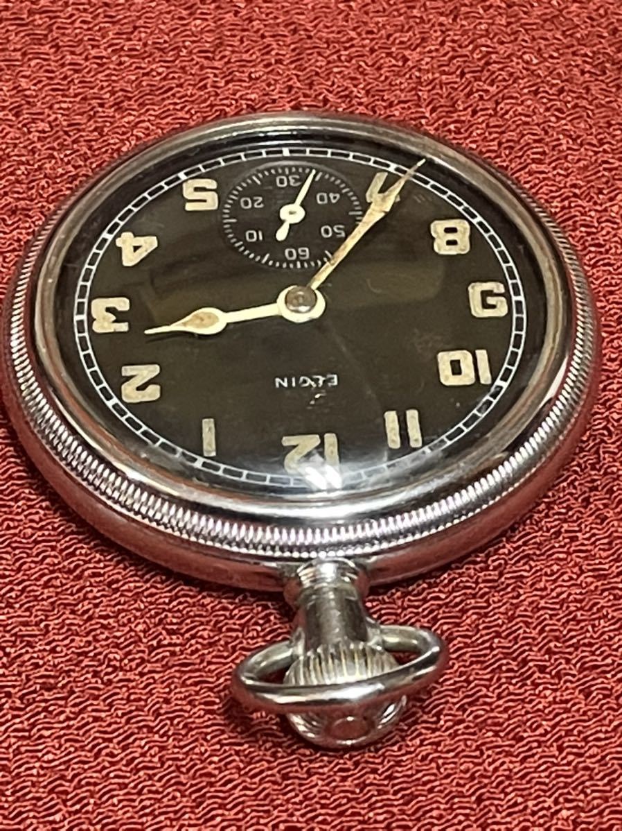 エルジン　Elgin 飛行時計　懐中時計　ビンテージ