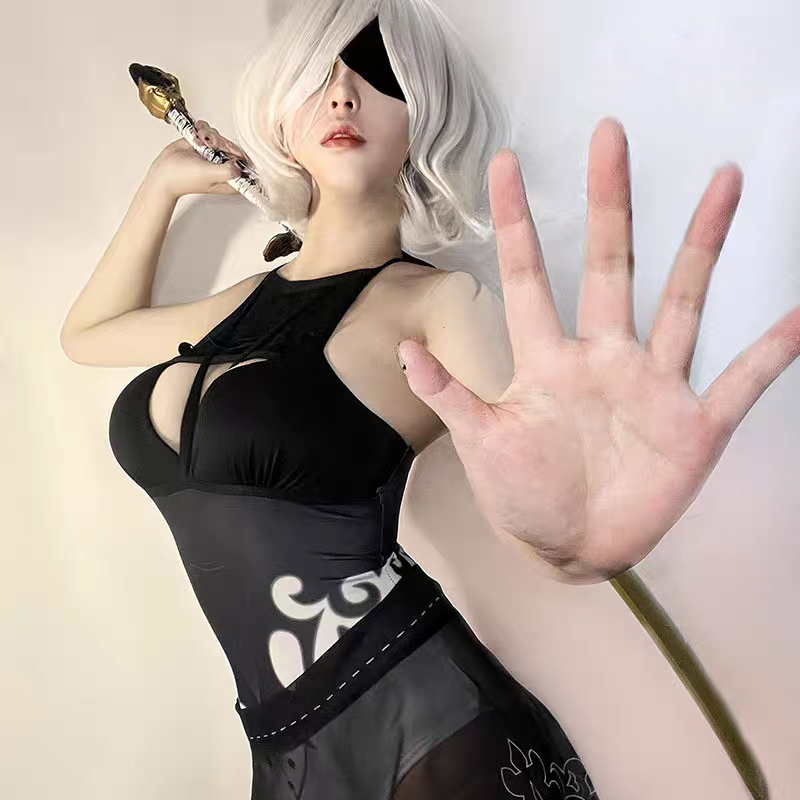 ☆送料込み☆JG-7 Lサイズ コスプレ NieR オートマタ 2b アニメ 二次元 セクシー ワンピース ボディースーツ イベント プレイスーツ 水着