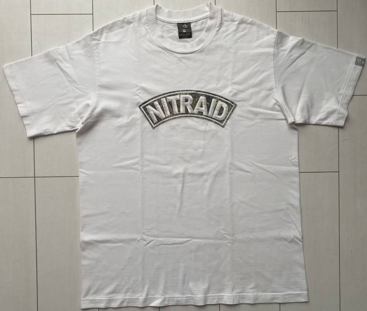  бесплатная доставка nitraid REAL WEED RW ARCH LOGO TEE Nitraid настоящий we дверь chi Logo футболка nitrow nitroni Toro white белый 