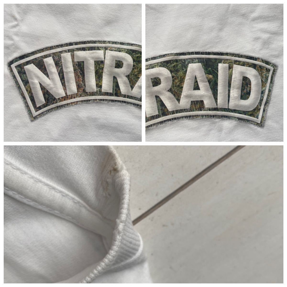  бесплатная доставка nitraid REAL WEED RW ARCH LOGO TEE Nitraid настоящий we дверь chi Logo футболка nitrow nitroni Toro white белый 