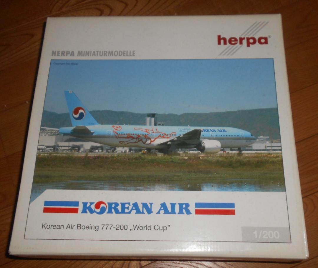 herpa 1/200 KOREAN AIR B-777 WORLD CUP. .Yahoo Japan Auction