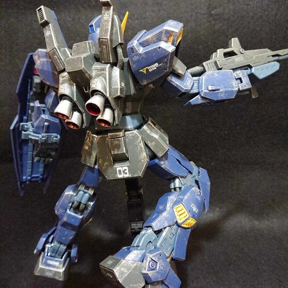 MG ガンダムMk-II Ver.2.0 ティターンズカラー 完成品 ウェザリング