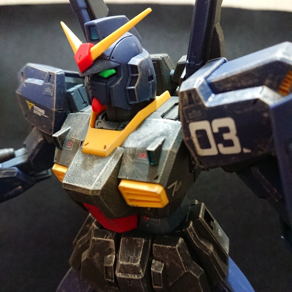 MG ガンダムMk-II Ver 2 0 ティターンズカラー 完成品 ウェザリング