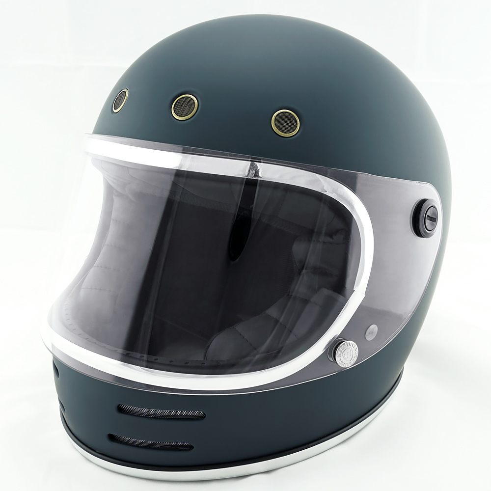 フルフェイスヘルメット マットグレー×クリアシールド Mサイズ:57-58cm対応 VT-9 ステッカー付き VT9
