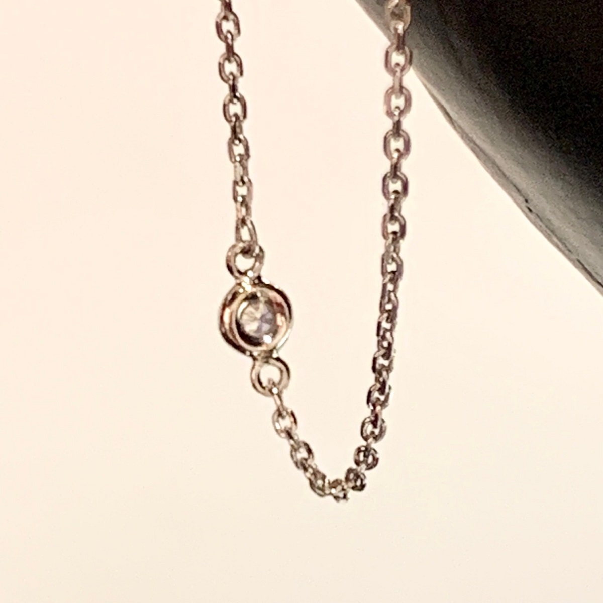 4℃ ヨンドシー K18WG 3Pダイヤ ステーションブレスレット-