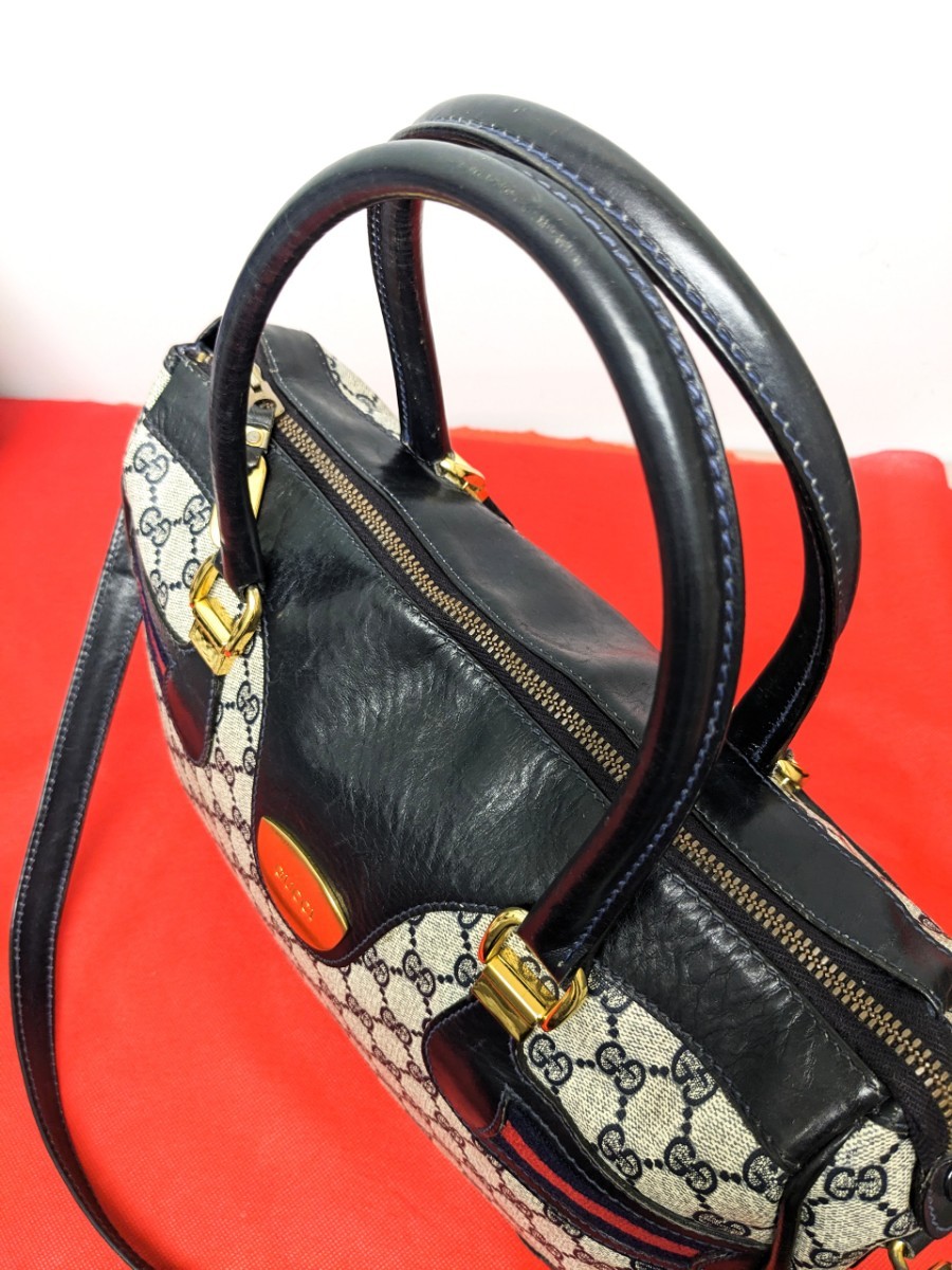 美品 極上!Gucci シェリーライン 2wayハンドバッグ ショルダーバッグ