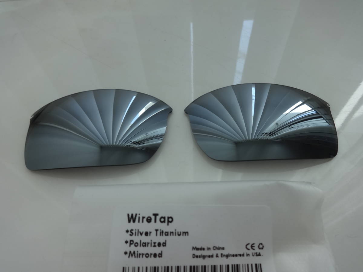 * Oacley WIRETAP / wire tap for custom polarizing lens SILVER Color Polarized new goods WIRE TAP