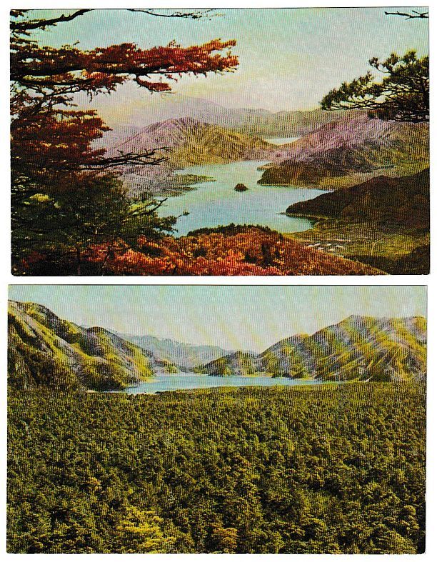 [ old color picture postcard ] Fuji . lake |8 sheets 