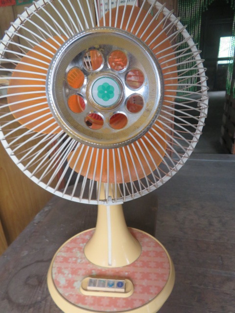  Showa Retro National 25cm 3 sheets wings root electric fan desk .1973 year made F-25F1D Matsushita .. corporation 