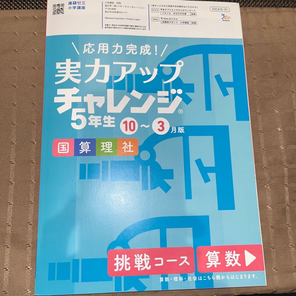 進研ゼミ 小学講座 チャレンジ 5年生 実力アップ 10月〜3月度 挑戦コース