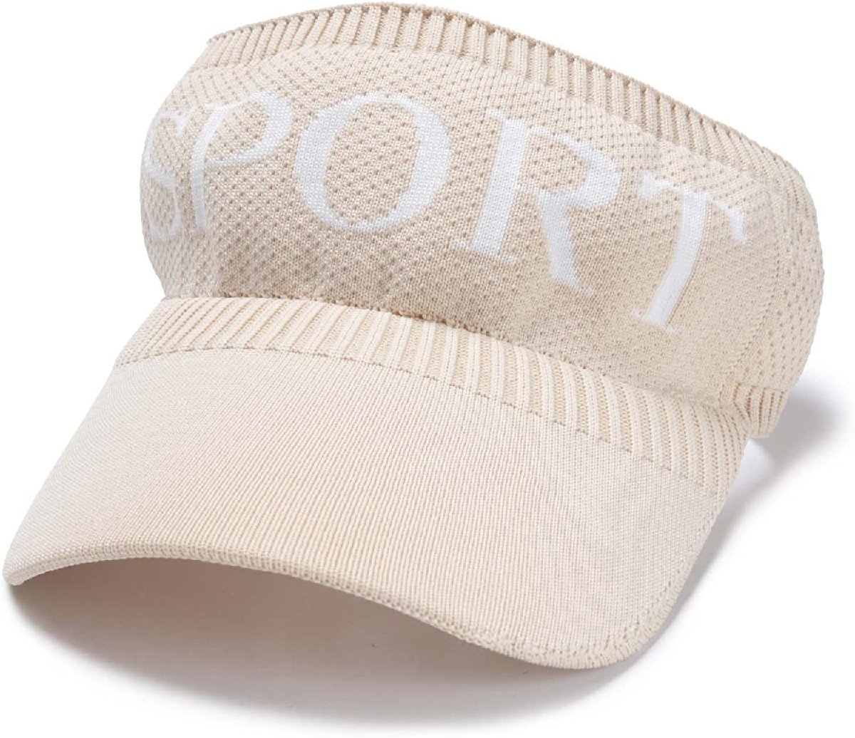 2021年製 サンバイザー ベージュ UV対策 紫外線対策 熱中症対策 ゴルフ キャップ 帽子